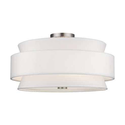 Fontana Five Light Semi-Flush Mount in Brushed Nickel (107|6002891)