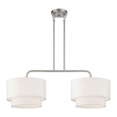 Manorwood Two Light Linear Chandelier in Brushed Nickel (107|5030291)