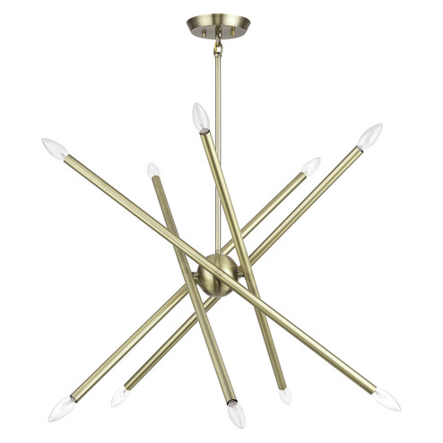 Soho Ten Light Chandelier in Antique Brass (107|4700601)