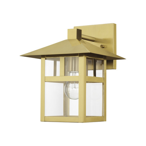 Crestlake One Light Outdoor Wall Lantern in Satin Gold (107|2132332)