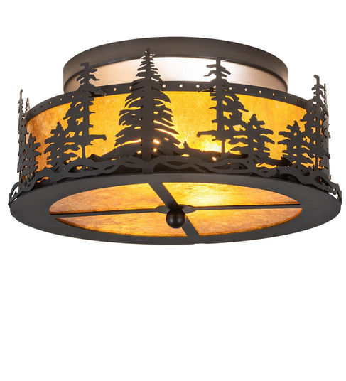 Tall Pines Two light Flushmount in Wrought Iron (57|273824)