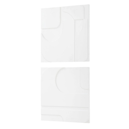 Contours Wall Decor, S/2 in Solid White (52|04373)