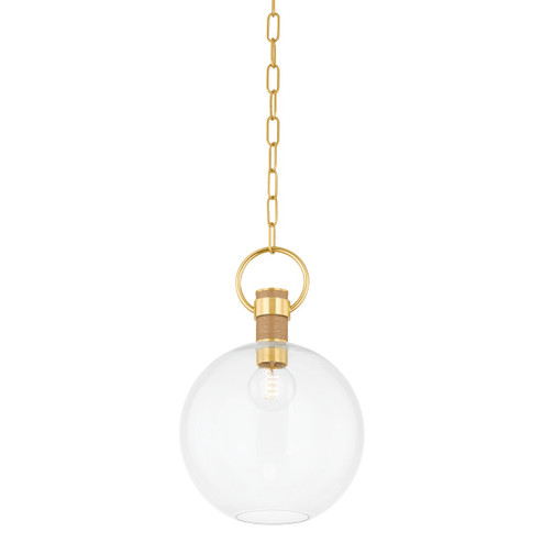 Catrine One Light Pendant in Aged Brass (428|H933701SAGB)