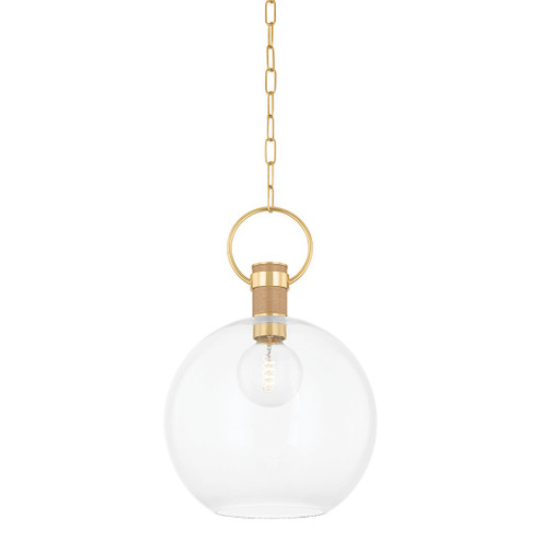 Catrine One Light Pendant in Aged Brass (428|H933701LAGB)
