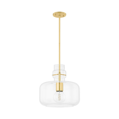 Lumi One Light Pendant in Aged Brass (428|H902701LAGB)