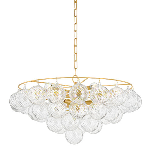 Mimi Nine Light Chandelier in Aged Brass (428|H711809AAGB)