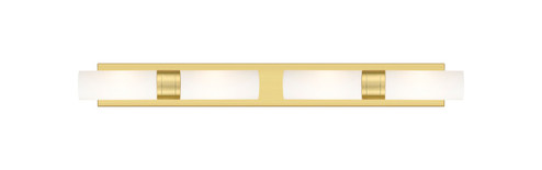 Downtown Urban Four Light Bath Vanity in Satin Gold (405|617S4WSGG6178WH)