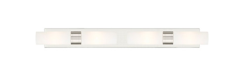 Downtown Urban Four Light Bath Vanity in Polished Nickel (405|617S4WPNG6178WH)