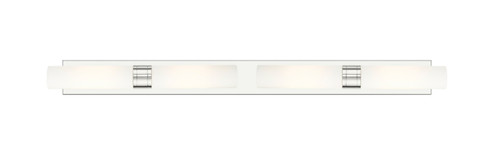 Downtown Urban Four Light Bath Vanity in Polished Nickel (405|617L4WPNG61711WH)