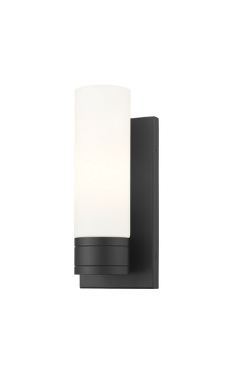 Downtown Urban One Light Wall Sconce in Matte Black (405|6171WBKG6178WH)