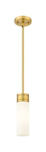 Downtown Urban One Light Mini Pendant in Brushed Brass (405|6171SBBG6178WH)