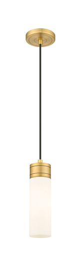Downtown Urban One Light Mini Pendant in Brushed Brass (405|6171PBBG6178WH)