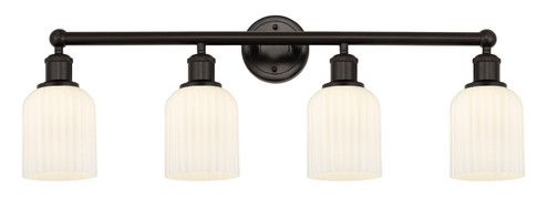 Edison Four Light Bath Vanity in Oil Rubbed Bronze (405|6164WOBG5595GWH)