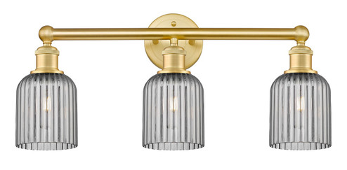 Edison Three Light Bath Vanity in Satin Gold (405|6163WSGG5595SM)