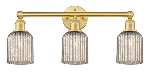 Edison Three Light Bath Vanity in Satin Gold (405|6163WSGG5595ME)