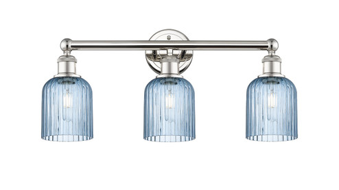 Edison Three Light Bath Vanity in Polished Nickel (405|6163WPNG5595BL)