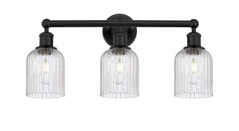 Edison Three Light Bath Vanity in Matte Black (405|6163WBKG5595SDY)