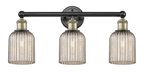 Edison Three Light Bath Vanity in Black Antique Brass (405|6163WBABG5595ME)