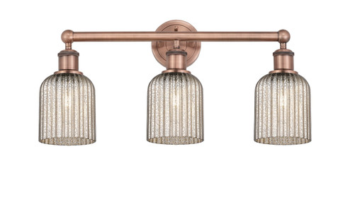 Edison Three Light Bath Vanity in Antique Copper (405|6163WACG5595ME)