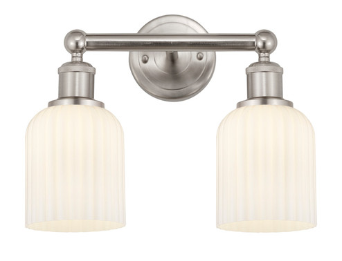 Edison Two Light Bath Vanity in Brushed Satin Nickel (405|6162WSNG5595GWH)