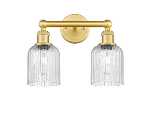 Edison Two Light Bath Vanity in Satin Gold (405|6162WSGG5595SDY)