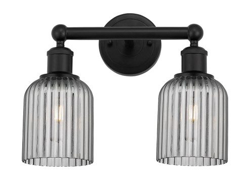 Edison Two Light Bath Vanity in Matte Black (405|6162WBKG5595SM)
