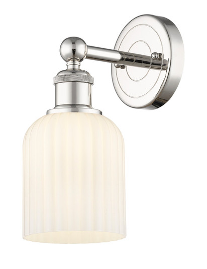 Edison One Light Wall Sconce in Polished Nickel (405|6161WPNG5595GWH)