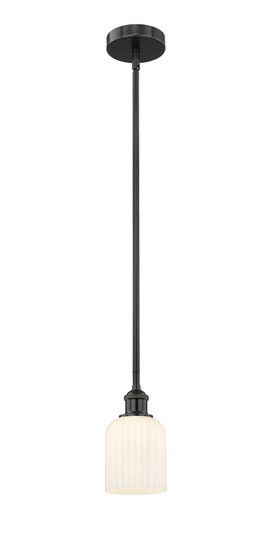 Edison One Light Mini Pendant in Matte Black (405|6161SBKG5595GWH)