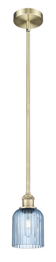 Edison One Light Mini Pendant in Antique Brass (405|6161SABG5595BL)