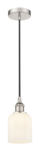 Edison One Light Mini Pendant in Polished Nickel (405|6161PPNG5595GWH)