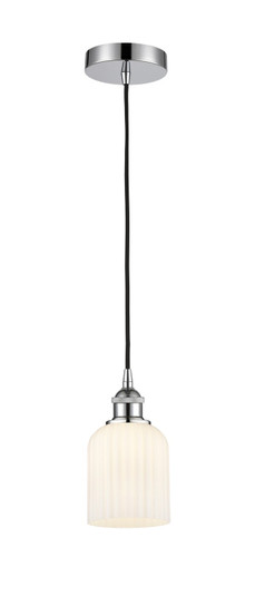 Edison One Light Mini Pendant in Polished Chrome (405|6161PPCG5595GWH)