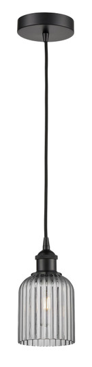 Edison One Light Mini Pendant in Matte Black (405|6161PBKG5595SM)