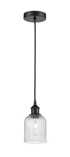 Edison One Light Mini Pendant in Matte Black (405|6161PBKG5595SDY)