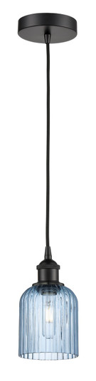 Edison One Light Mini Pendant in Matte Black (405|6161PBKG5595BL)
