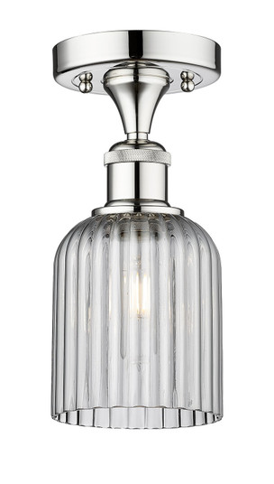 Edison One Light Semi-Flush Mount in Polished Chrome (405|6161FPCG5595SM)