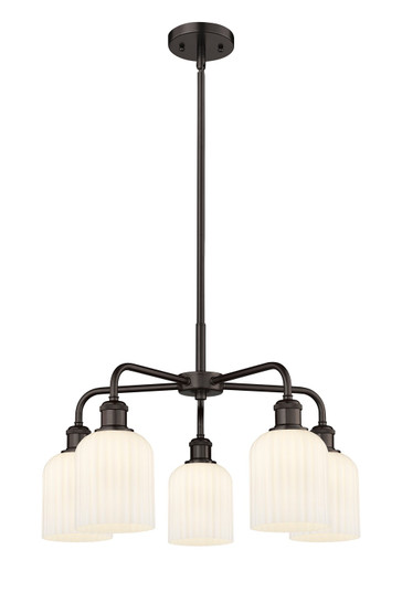 Ballston Five Light Chandelier in Oil Rubbed Bronze (405|5165CROBG5595GWH)