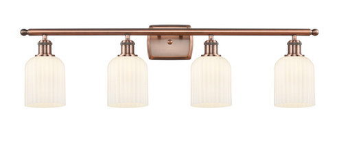 Ballston Four Light Bath Vanity in Antique Copper (405|5164WACG5595GWH)