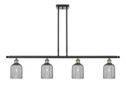 Ballston Four Light Island Pendant in Black Antique Brass (405|5164IBABG5595SM)