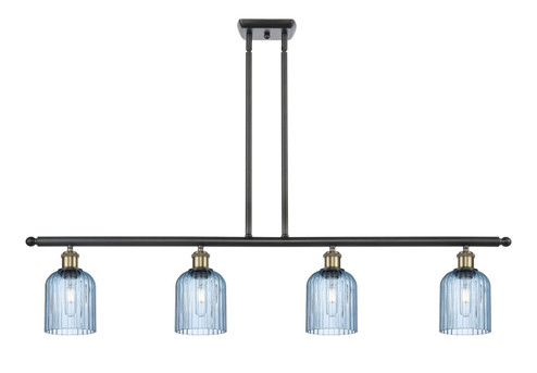 Ballston Four Light Island Pendant in Black Antique Brass (405|5164IBABG5595BL)