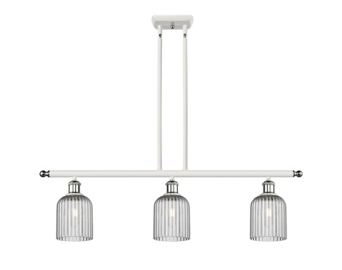 Ballston Three Light Island Pendant in White Polished Chrome (405|5163IWPCG5595SM)