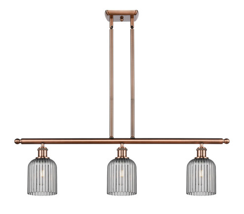 Ballston Three Light Island Pendant in Antique Copper (405|5163IACG5595SM)
