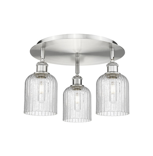 Ballston Three Light Semi-Flush Mount in Satin Nickel (405|5163CSNG5595SDY)