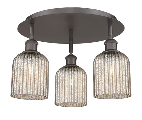 Ballston Three Light Semi-Flush Mount in Oil Rubbed Bronze (405|5163COBG5595ME)