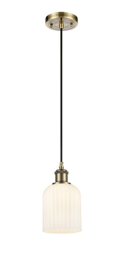 Ballston One Light Mini Pendant in Antique Brass (405|5161PABG5595GWH)