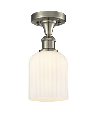 Ballston One Light Semi-Flush Mount in Brushed Satin Nickel (405|5161CSNG5595GWH)
