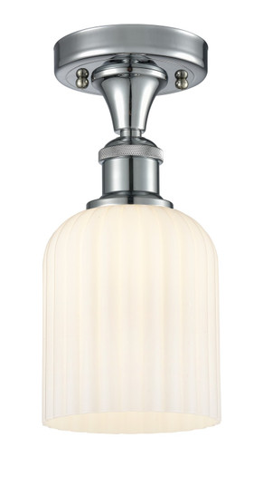 Ballston One Light Semi-Flush Mount in Polished Chrome (405|5161CPCG5595GWH)
