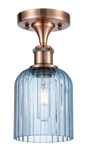 Ballston One Light Semi-Flush Mount in Antique Copper (405|5161CACG5595BL)