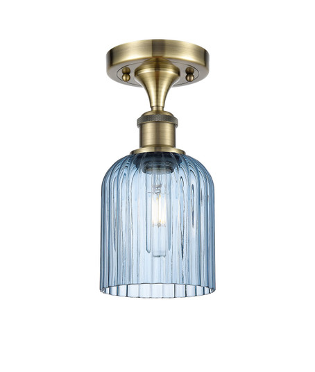 Ballston One Light Semi-Flush Mount in Antique Brass (405|5161CABG5595BL)