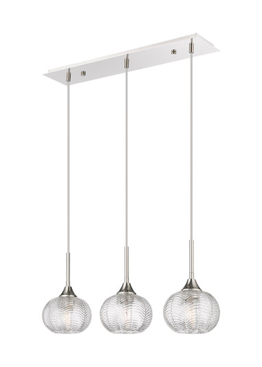 Berkshire Three Light Island Pendant in Polished Nickel (405|3233IPNG3237CL)