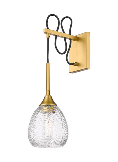 Downtown Urban One Light Wall Sconce in Brushed Brass (405|3231WBBG3236CL)